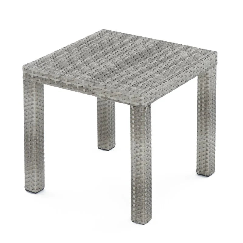 Virasat Outdoor Sofa Set 3 Seater, 2 Single seater, 2 Ottoman, 1 Side table and 1 Center Table (Silver+Dark grey)-VIRASAT FURNITURE & FURNISHING