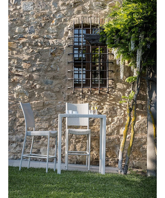 Virasat Outdoor Bar Sets 2 Chairs and 1 Table Patio Bar Set (Pearl White)-VIRASAT FURNITURE & FURNISHING