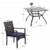 Virasat Outdoor Patio Dining Set 4 Chairs and 1 Table (Black)-VIRASAT FURNITURE & FURNISHING