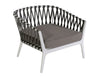 Virasat Outdoor Sofa Set 2 Seater, 2 Single Seater and 1 Center Table (White + Brown) Braided & Rope-VIRASAT FURNITURE & FURNISHING