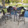 Virasat Outdoor Patio Bar Sets 4 Chairs and 1 Table (Brown)-VIRASAT FURNITURE & FURNISHING