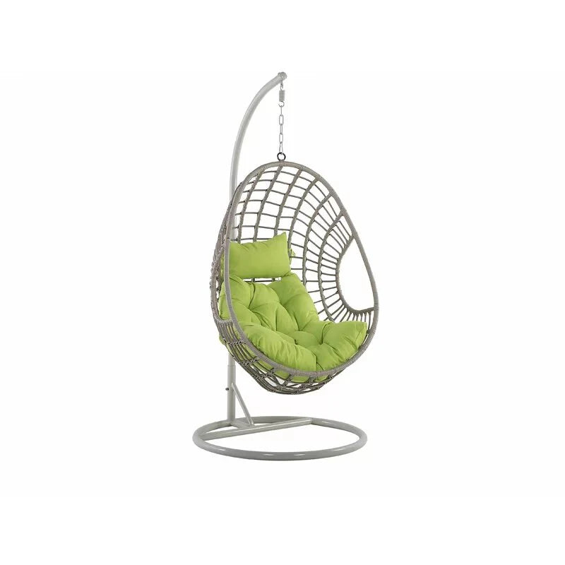 Virasat Single Seater Hanging Swing With Stand For Balcony, Garden Swing (Silver)-VIRASAT FURNITURE & FURNISHING