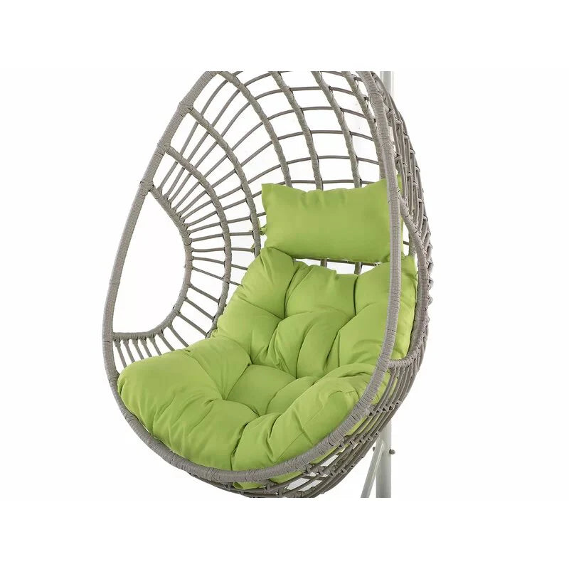Virasat Single Seater Hanging Swing With Stand For Balcony, Garden Swing (Silver)-VIRASAT FURNITURE & FURNISHING