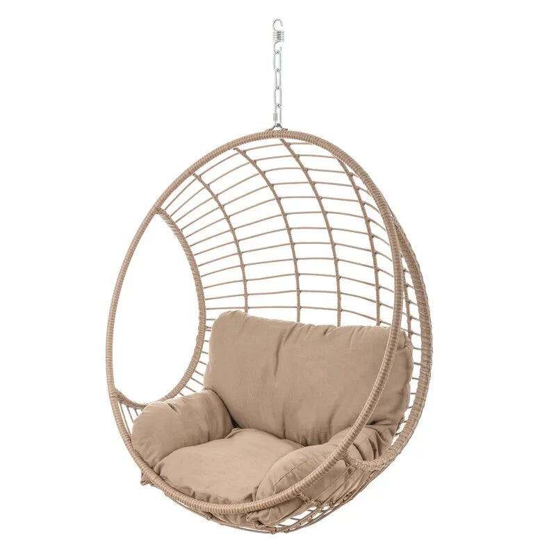 Virasat Single Seater Hanging Swing Without Stand For Balcony, Garden Swing (Honey)-VIRASAT FURNITURE & FURNISHING