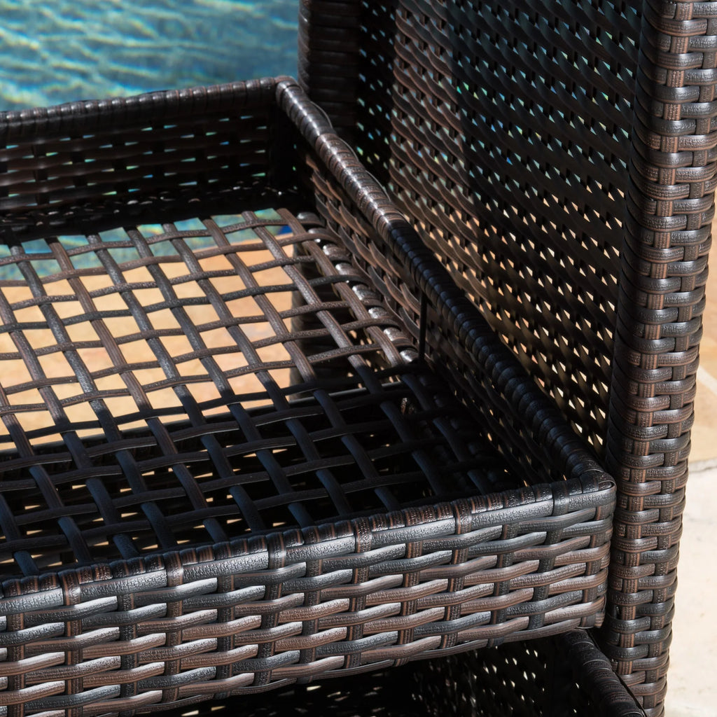 Virasat Outdoor Patio Bar Serving Cart (Dark Brown)-VIRASAT FURNITURE & FURNISHING