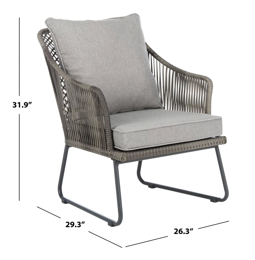 Virasat Outdoor Patio Seating Set 2 Chairs and 1 Table Set (Grey)-VIRASAT FURNITURE & FURNISHING