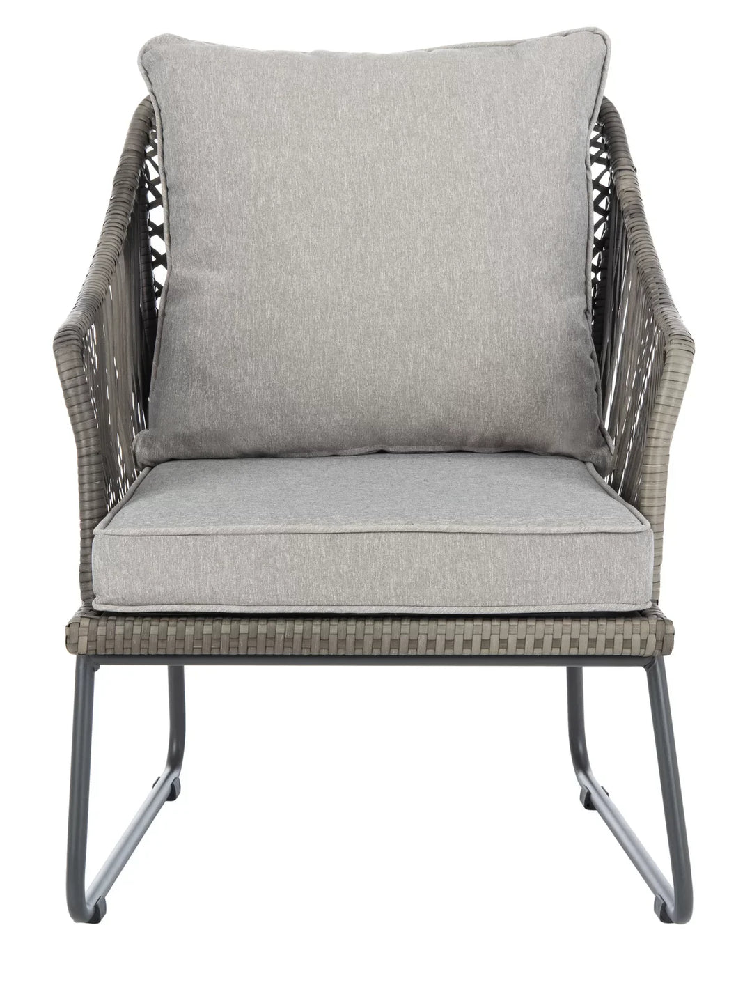 Virasat Aadhan Outdoor Patio Seating Set 2 Chairs and 1 Table Set Grey