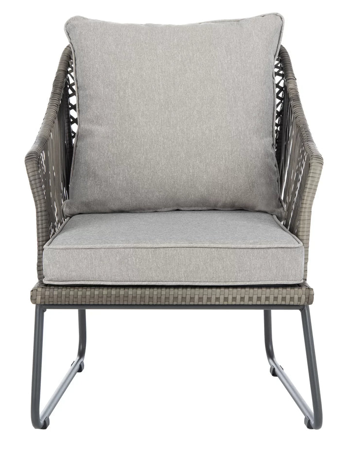 Virasat Aadhan Outdoor Patio Seating Set 2 Chairs and 1 Table Set Grey