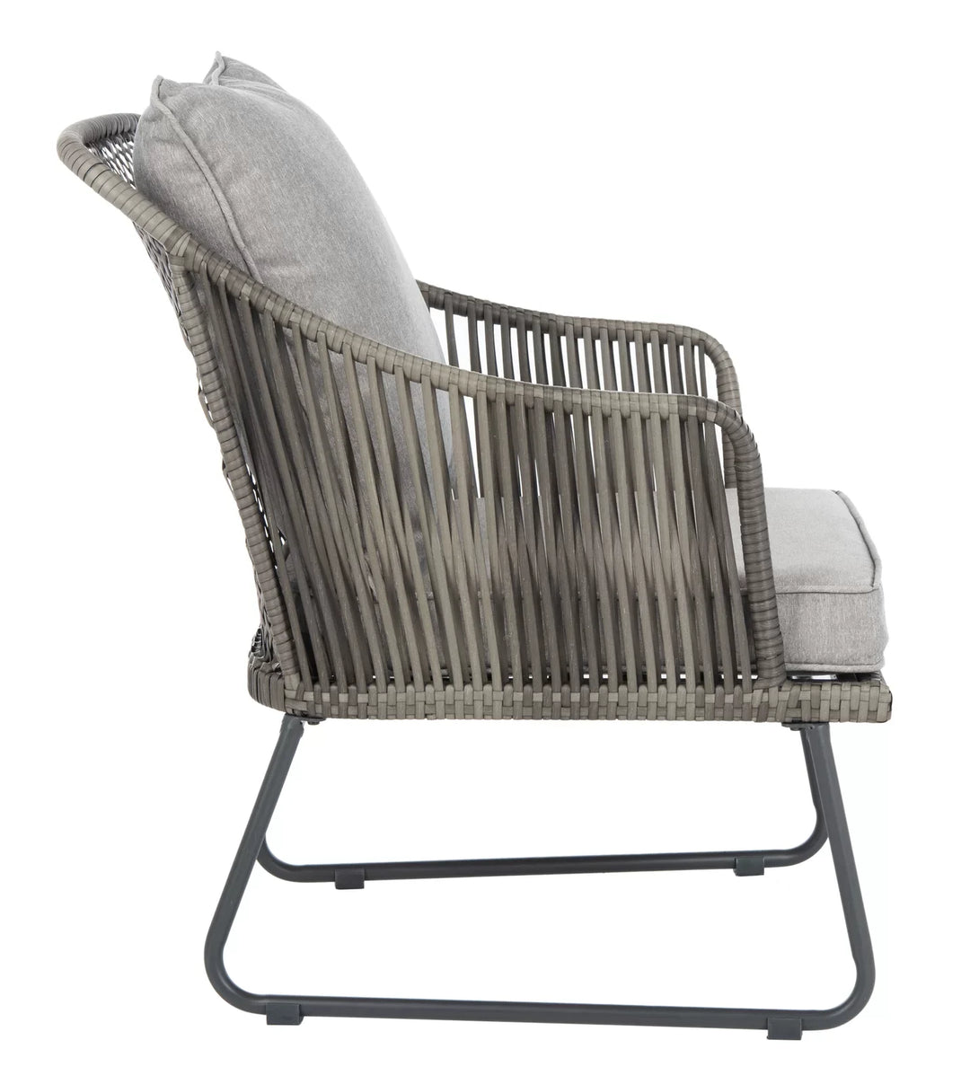 Virasat Aadhan Outdoor Patio Seating Set 2 Chairs and 1 Table Set Grey