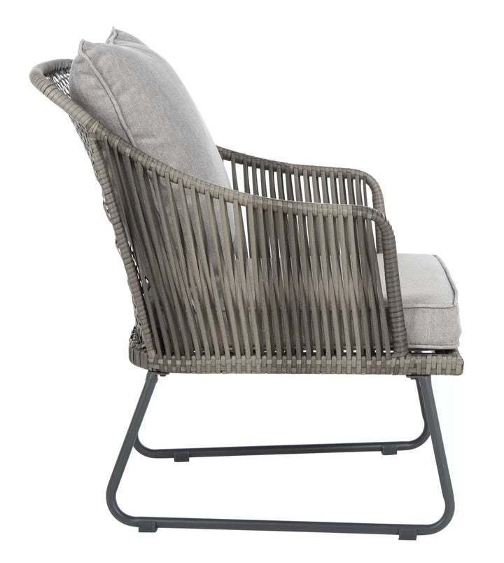 Virasat Aadhan Outdoor Patio Seating Set 2 Chairs and 1 Table Set Grey