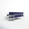 Virasat Outdoor Sofa Set 7 Seater and 1 Center Table Set (White + Blue)-VIRASAT FURNITURE & FURNISHING