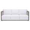 Virasat Outdoor Sofa Set 3 Seater, 2 Single Seater, and 1 Center Table (White + Brown)-VIRASAT FURNITURE & FURNISHING