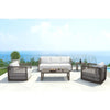 Virasat Outdoor Sofa Set 3 Seater, 2 Single Seater, and 1 Center Table (White + Brown)-VIRASAT FURNITURE & FURNISHING