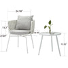 Virasat Outdoor Patio Seating Set 2 Chairs and 1 Table Set (Grey) Braided & Rope-VIRASAT FURNITURE & FURNISHING