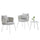 VIRASAT FURNITURE DORA OUTDOOR PATIO SEATING SET 2 CHAIRS AND 1 TABLE SET (GREY) BRAIDED & ROPE