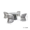 Virasat Outdoor Patio Seating Set 4 Chairs and 1 Table Set (Grey) Braided & Rope-VIRASAT FURNITURE & FURNISHING