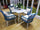 Virasat Outdoor Patio Seating Set 4 Chairs and 1 Table Set (Blue + White) Braided & Rope-VIRASAT FURNITURE & FURNISHING