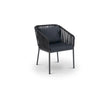 Virasat Outdoor Patio Seating Set 4 Chairs and 1 Table Set (Black) Braided & Rope-VIRASAT FURNITURE & FURNISHING