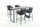 Virasat Outdoor Patio Bar Sets 4 Chairs and 1 Table (Dark Grey)-VIRASAT FURNITURE & FURNISHING