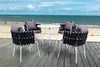 Virasat Outdoor Patio Seating Set 4 Chairs and 1 Table Set (Black) Braided & Rope-VIRASAT FURNITURE & FURNISHING