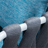 Virasat Outdoor Patio Seating Set 4 Chairs and 1 Table Set (Dark Grey) Braided & Rope-VIRASAT FURNITURE & FURNISHING