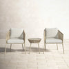 Virasat Outdoor Patio Seating Set 2 Chairs and 1 Table Set (Cream) Braided & Rope-VIRASAT FURNITURE & FURNISHING