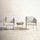 Virasat Outdoor Patio Seating Set 2 Chairs and 1 Table Set (Cream) Braided & Rope-VIRASAT FURNITURE & FURNISHING