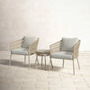 Virasat Outdoor Patio Seating Set 2 Chairs and 1 Table Set (Cream) Braided & Rope-VIRASAT FURNITURE & FURNISHING