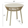 VIRASAT FURNITURE CHIMP OUTDOOR PATIO SEATING SET 2 CHAIRS AND 1 TABLE SET (CREAM) BRAIDED & ROPE