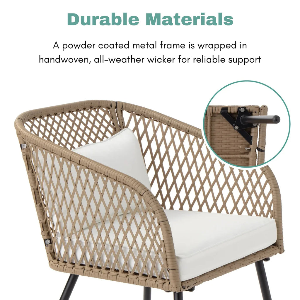VIRASAT FURNITURE Outdoor Wicker 3-Piece Patio Set