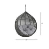 Virasat Single Seater Hanging Swing Without Stand For Balcony, Garden Swing (Black)-VIRASAT FURNITURE & FURNISHING