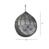 VIRASAT FURNITURE FILLIPO SINGLE SEATER HANGING SWING WITHOUT STAND FOR BALCONY & GARDEN SWING (BLACK)