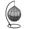 Virasat Single Seater Hanging Swing With Stand For Balcony, Garden Swing (Black)-VIRASAT FURNITURE & FURNISHING