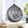 VIRASAT FURNITURE FILLIPO SINGLE SEATER HANGING SWING WITHOUT STAND FOR BALCONY & GARDEN SWING (BLACK)
