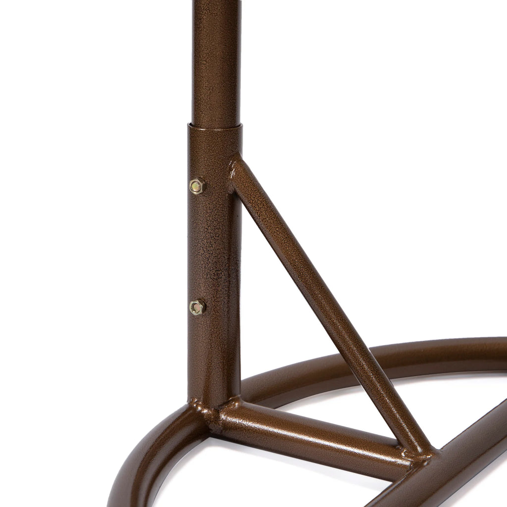 Virasat Single Seater Hanging Swing With Stand For Balcony, Garden (Brown)-VIRASAT FURNITURE & FURNISHING
