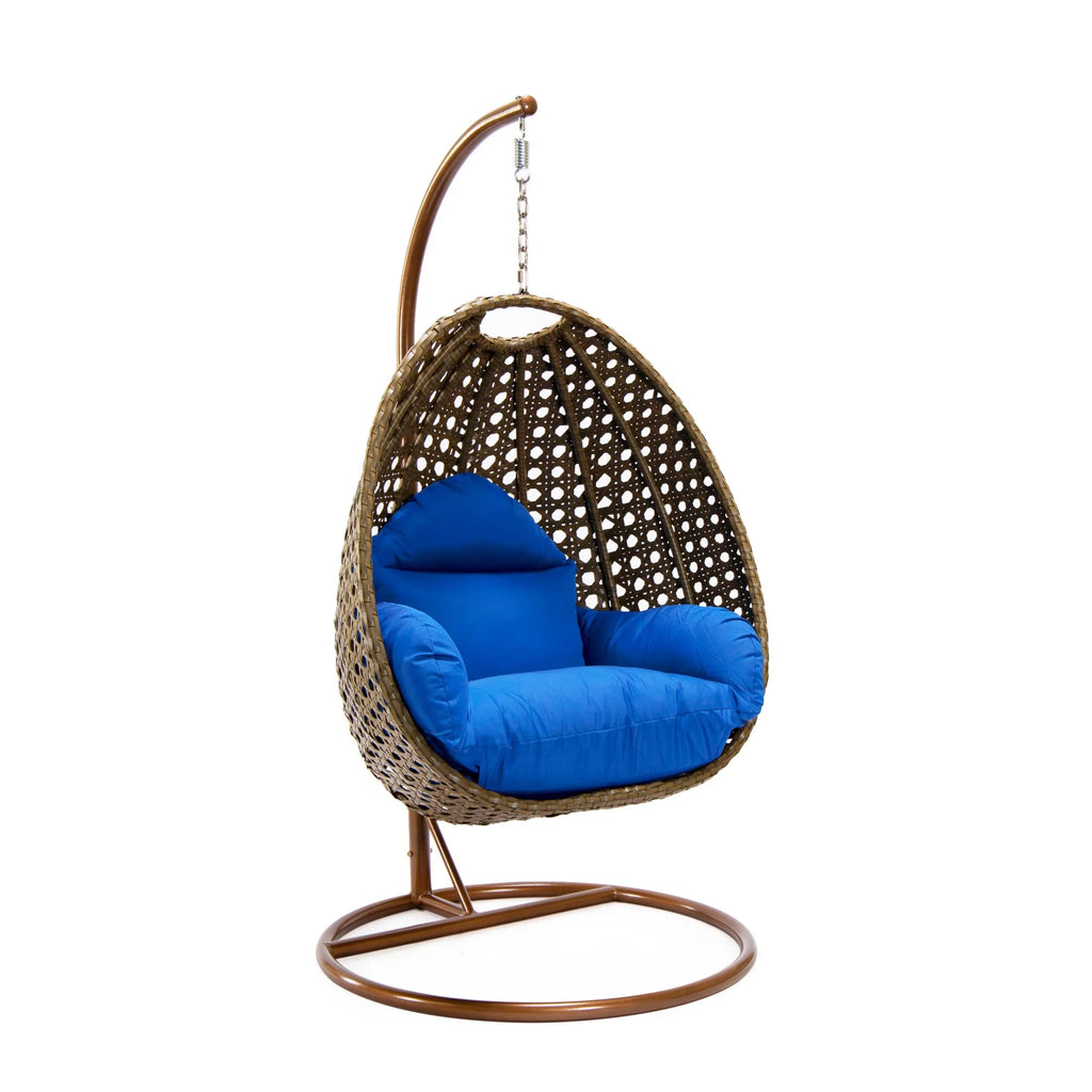 Virasat Single Seater Hanging Swing With Stand For Balcony, Garden (Brown)-VIRASAT FURNITURE & FURNISHING