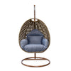 Virasat Single Seater Hanging Swing With Stand For Balcony, Garden (Brown)-VIRASAT FURNITURE & FURNISHING