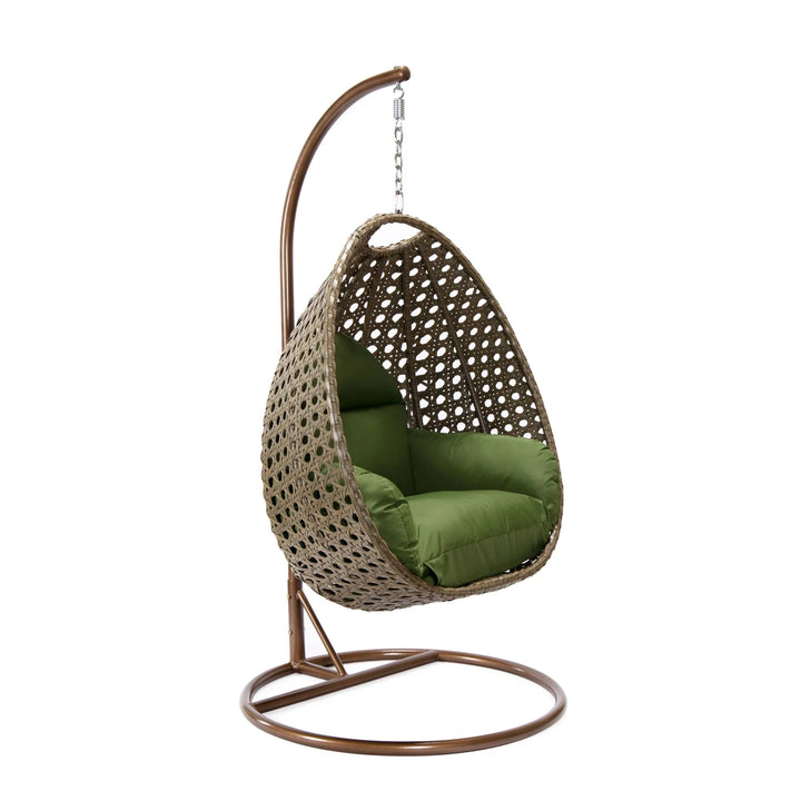 Virasat Marcello Single Seater Hanging Swing With Stand For Balcony , Garden (Brown)