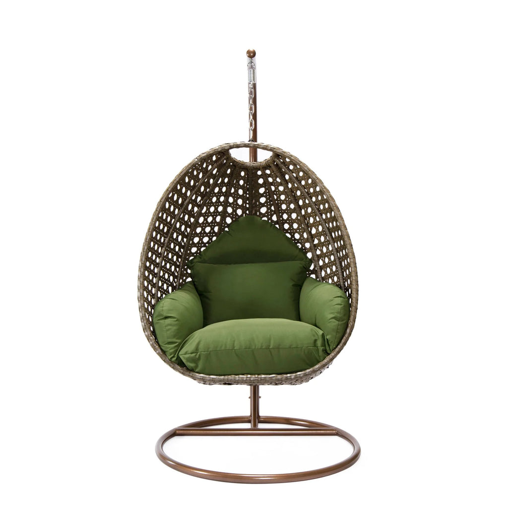 Virasat Single Seater Hanging Swing With Stand For Balcony, Garden (Brown)-VIRASAT FURNITURE & FURNISHING