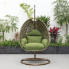 Virasat Single Seater Hanging Swing With Stand For Balcony, Garden (Brown)-VIRASAT FURNITURE & FURNISHING