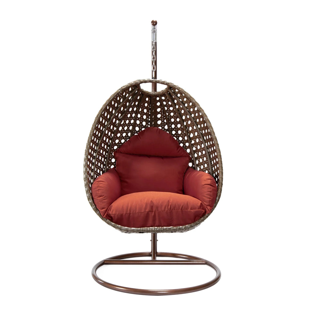 Virasat Single Seater Hanging Swing With Stand For Balcony, Garden (Brown)-VIRASAT FURNITURE & FURNISHING