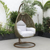 Virasat Single Seater Hanging Swing With Stand For Balcony, Garden (Brown)-VIRASAT FURNITURE & FURNISHING