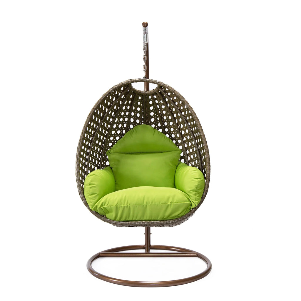 Virasat Single Seater Hanging Swing With Stand For Balcony, Garden (Brown)-VIRASAT FURNITURE & FURNISHING