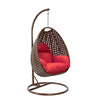 Virasat Single Seater Hanging Swing With Stand For Balcony, Garden (Brown)-VIRASAT FURNITURE & FURNISHING