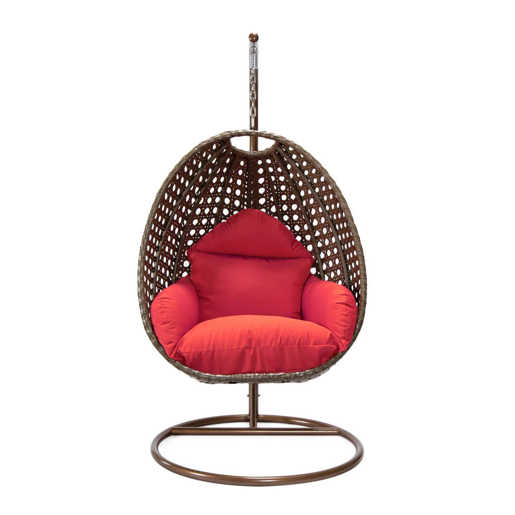 Virasat Single Seater Hanging Swing With Stand For Balcony, Garden (Brown)-VIRASAT FURNITURE & FURNISHING