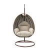 Virasat Single Seater Hanging Swing With Stand For Balcony, Garden (Brown)