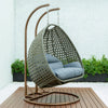 Virasat Double Seater Hanging Swing With Stand For Balcony, Garden Swing (Dark Grey)-VIRASAT FURNITURE & FURNISHING