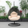 Virasat Single Seater Hanging Swing With Stand For Balcony, Garden (Drak Grey)-VIRASAT FURNITURE & FURNISHING