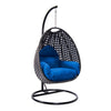 Virasat Single Seater Hanging Swing With Stand For Balcony, Garden (Drak Grey)-VIRASAT FURNITURE & FURNISHING