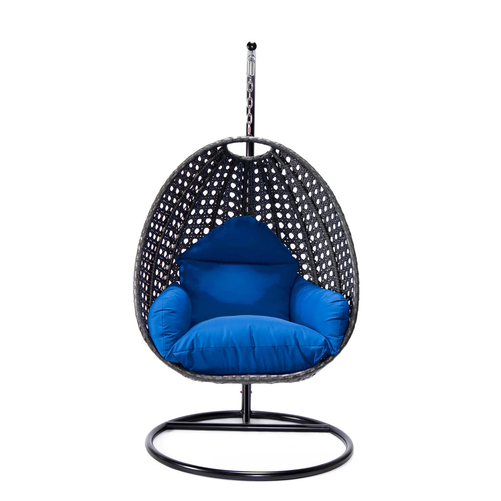 Virasat Single Seater Hanging Swing With Stand For Balcony, Garden (Drak Grey)-VIRASAT FURNITURE & FURNISHING